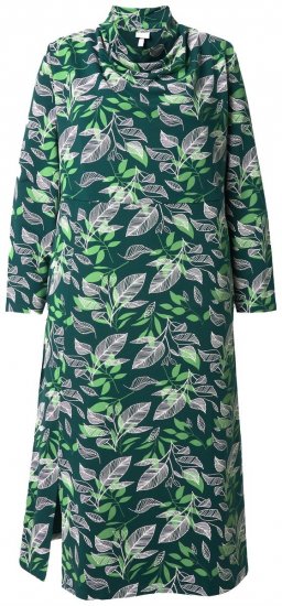 Ulla Popken 843496 Bedrukte sweatjurk Koraal - Sweatjurken - 