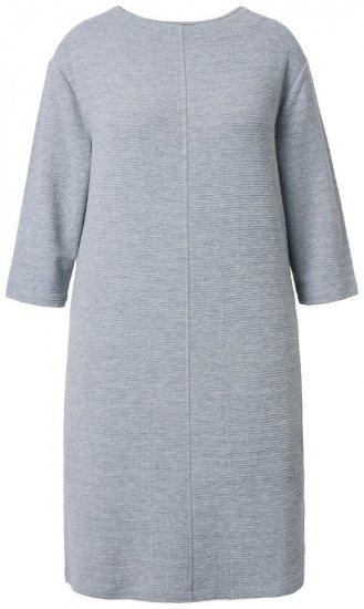 Ulla Popken 843999 Jurk met driekwartmouwen Grijs gemêleerd - Kleedjes - Jurken in elke maat