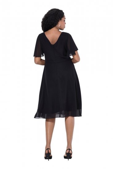 Ulla Popken 844356 Avondjurk Zwart - Avondjurken - Grote maten avondkleding