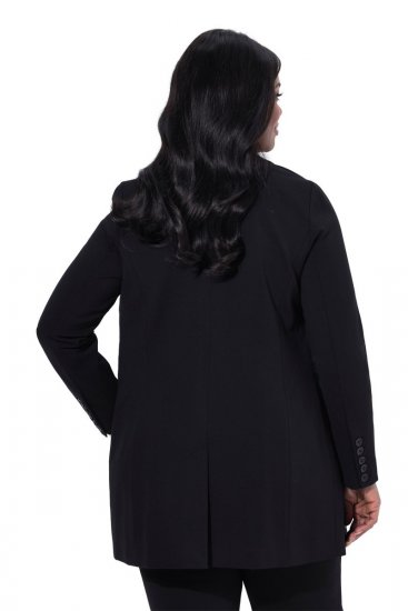 Ulla Popken 844842 Jersey blazer Zwart - Blazers - Damesblazers in grote maten