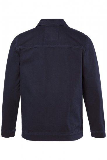 Men+ 876 Spijkerjas met rits Donkerblauw - Jassen - Grote Maten Herenjassen