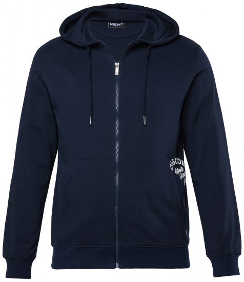 Men+ 957 Hoodie met rits Donkerblauw - Sweaters & hoodies - Sweaters & Hoodies Grote Maten Heren