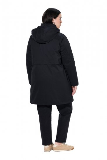 Ulla Popken 845111 Parka Zwart - Jassen - Grote maten dames jassen