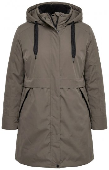 Ulla Popken 845111 Parka Donkergroen - Jassen - Grote maten dames jassen