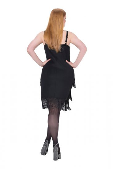 Ulla Popken 845152 Mouwloze jurk Zwart - Avondjurken - Grote maten avondkleding