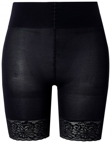 Ulla Popken 845319 Anti-schuur shorts met kant Zwart - Anti-schuur shorts - 