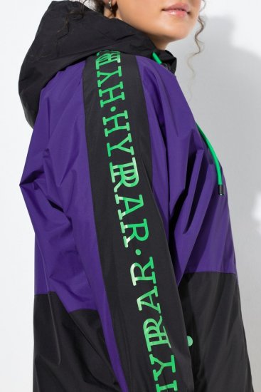Ulla Popken 845648 Windjack met vleermuismouwen Lila - Jassen - Grote maten jassen voor dames