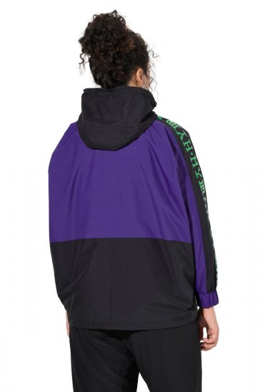 Ulla Popken 845648 Windjack met vleermuismouwen Lila - Jassen - Grote maten jassen voor dames