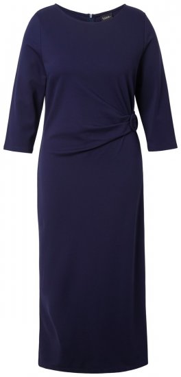 Ulla Popken 845705 Jersey jurk Donkerblauw - Midi jurken - Midi-jurken in grote maten