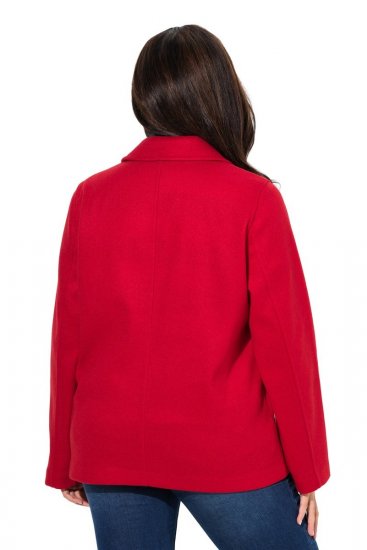 Ulla Popken 846021 Fleece jas Rood - Jassen - Grote maten dames jassen