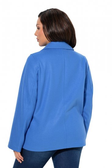 Ulla Popken 846021 Fleece jas Blauw - Jassen - Grote maten dames jassen
