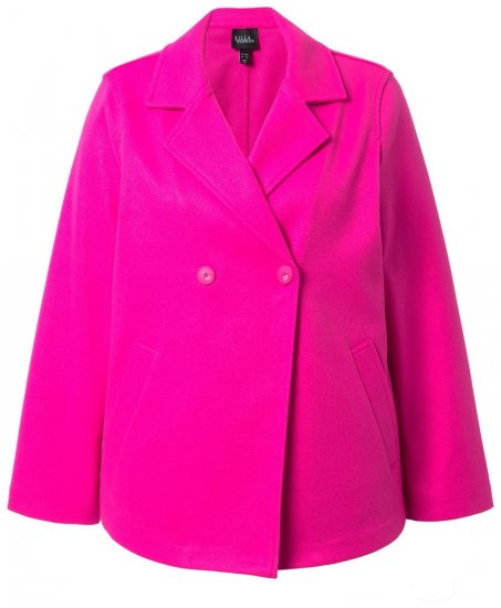 Ulla Popken 846021 Fleece jas Roze - Jassen - Grote maten dames jassen