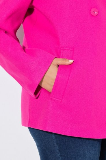 Ulla Popken 846021 Fleece jas Roze - Jassen - Grote maten dames jassen
