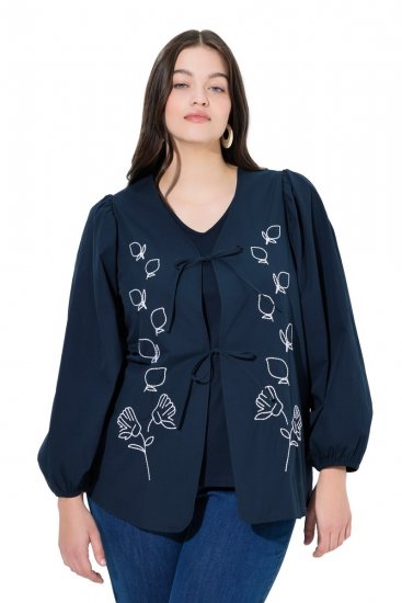 Ulla Popken 846197 Jasje Donkerblauw - Jassen - Grote maten jassen voor dames