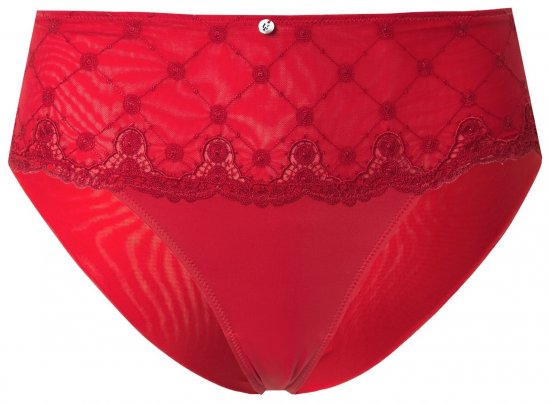 Ulla Popken 846235 Hipsters met kant Rood - Slips - 