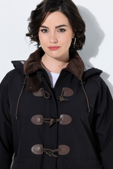 Ulla Popken 846278 Softshell jas Zwart - Jassen - Grote maten dames jassen