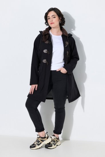 Ulla Popken 846278 Softshell jas Zwart - Jassen - Grote maten dames jassen