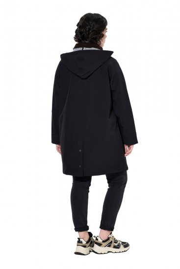 Ulla Popken 846278 Softshell jas Zwart - Jassen - Grote maten dames jassen