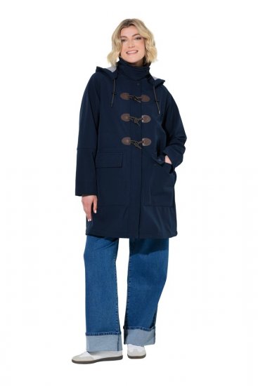 Ulla Popken 846278 Softshell jas Donkerblauw - Jassen - Grote maten dames jassen