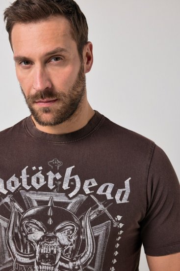 JP1880 Motörhead Soft Jersey Vintage T-Shirt Brown - Band T-shirts - Band t-shirts vanaf 2XL