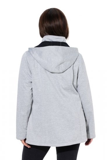 Ulla Popken 846744 Softshell jack Grijs gemêleerd - Jassen - Grote maten jassen voor dames