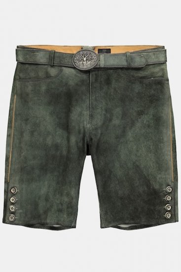 JP1880 846895 Bermuda van geitensuède Donkerolijf - Shorts - Grote Maten Korte Broeken Heren