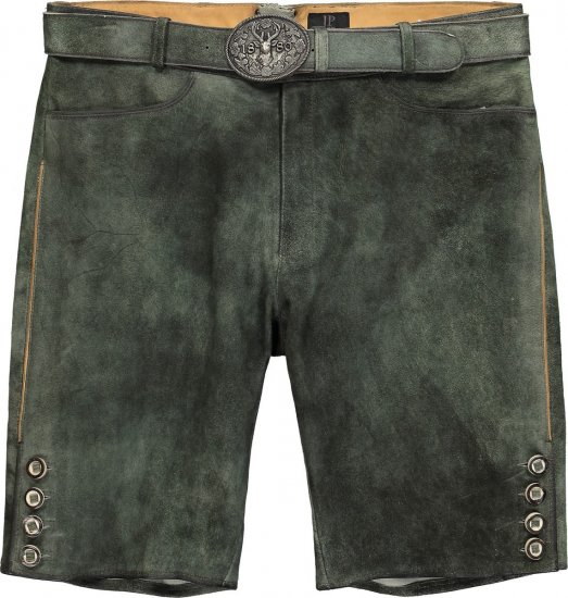 JP1880 846895 Bermuda van geitensuède Donkerolijf - Shorts - Grote Maten Korte Broeken Heren