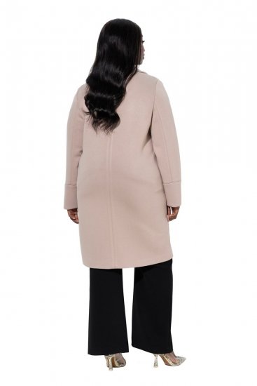 Ulla Popken 846929 Jas Beige - Jassen - Grote maten dames jassen