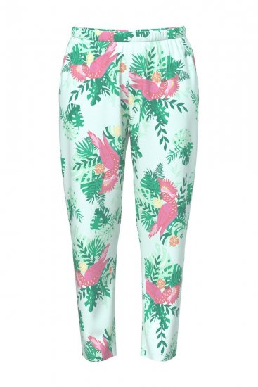 Ulla Popken 846971 Pyjama met print Lichtgroen - Pyjama's en Loungewear - 