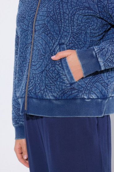 Ulla Popken 847035 Gewatteerd jack Denimblauw - Jassen - Grote maten jassen voor dames