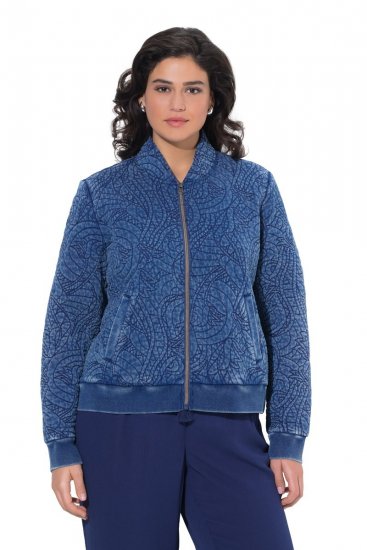 Ulla Popken 847035 Gewatteerd jack Denimblauw - Jassen - Grote maten jassen voor dames