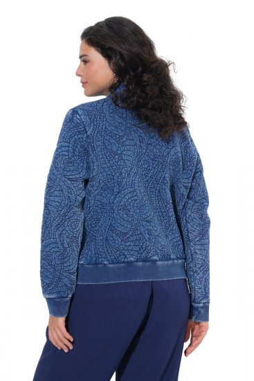 Ulla Popken 847035 Gewatteerd jack Denimblauw - Jassen - Grote maten jassen voor dames