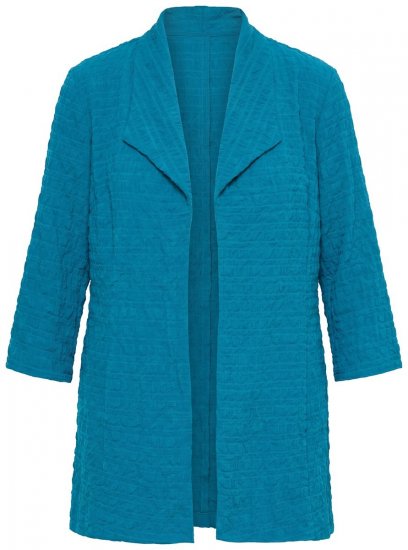 Ulla Popken 847042 Wollen jas Petrol - Jassen - Grote maten jassen voor dames