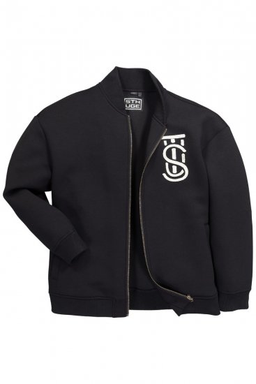 STHUGE 847083 Varsity jack van scubastof Zwart - Jassen - Grote Maten Herenjassen