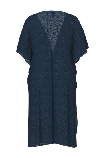 Ulla Popken 847654 Bedrukte jurk Donkerblauw - Kaftans - 