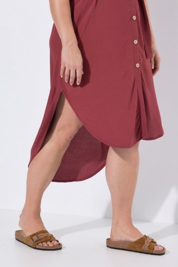 Ulla Popken 847797 Blousejurk Roestrood - Blousejurken - 