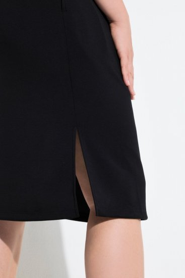 Ulla Popken 848105 Sweatjurk Zwart - Kleedjes - Jurken in elke maat