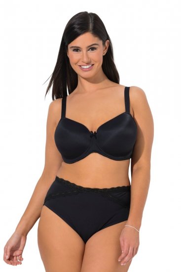 Ulla Popken 848803 Slips met kant 3-pack Zwart - Slips - 