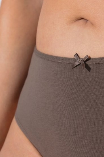 Ulla Popken 848826 Strings met dierenprint 3-pack Taupe - Slips - 