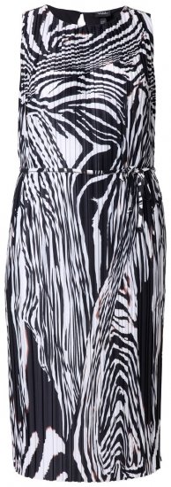 Ulla Popken 848948 Jurk met dierenprint Zwart - Zomerjurken - Grote maten zomerjurken voor dames
