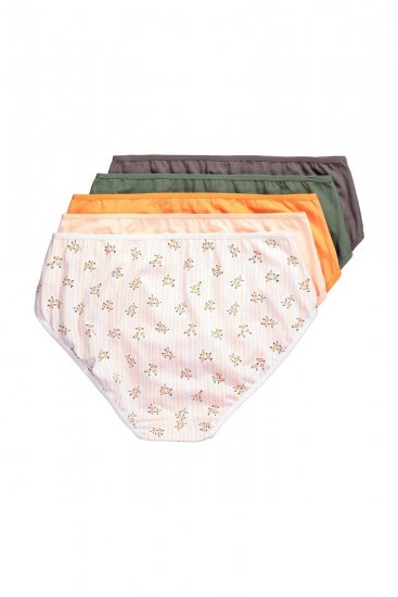 Ulla Popken 849098 Gebloemde slips 6-pack Oranje - Slips - 
