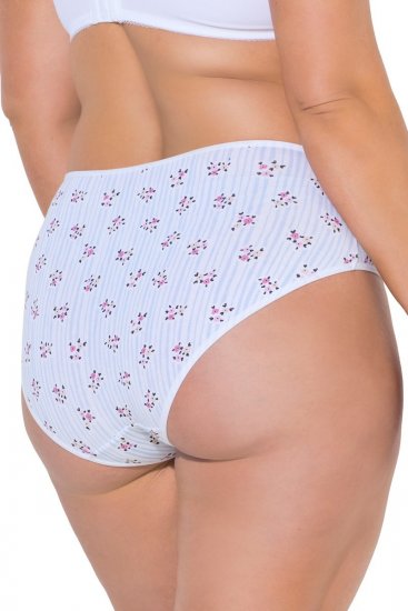 Ulla Popken 849098 Gebloemde slips 5-pack Lichtblauw - Slips - 