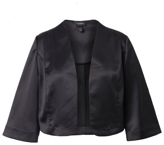 Ulla Popken 849457 Bolero Zwart - Jassen - Grote maten jassen voor dames