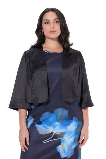 Ulla Popken 849457 Bolero Zwart - Jassen - Grote maten jassen voor dames