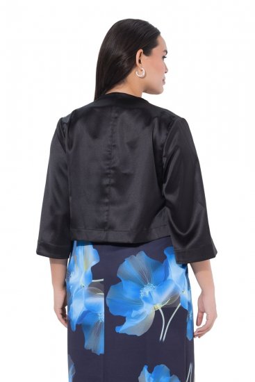 Ulla Popken 849457 Bolero Zwart - Jassen - Grote maten jassen voor dames
