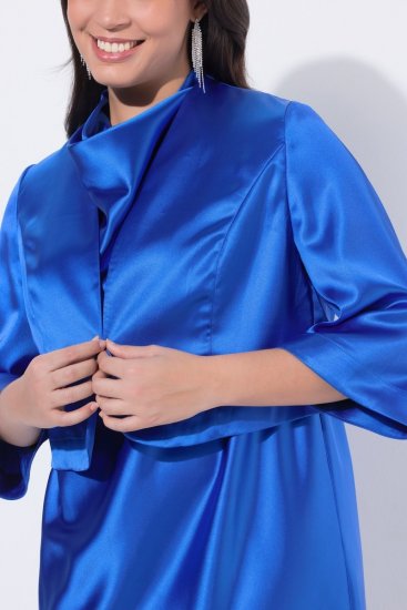 Ulla Popken 849457 Bolero Koningsblauw - Jassen - Grote maten jassen voor dames