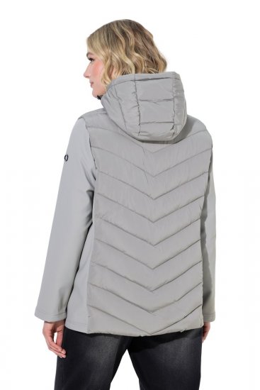 Ulla Popken 849472 Gewatteerd jack Grijs - Jassen - Grote maten jassen voor dames