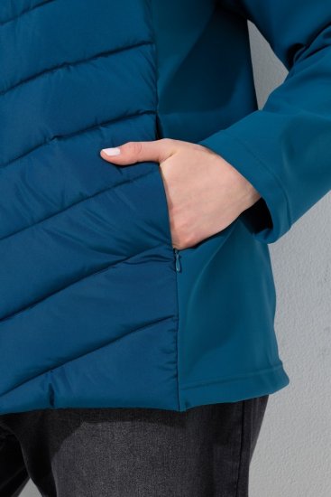 Ulla Popken 849472 Gewatteerd jack Petrol - Jassen - Grote maten jassen voor dames