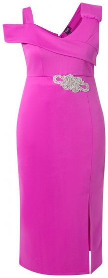 Ulla Popken 849508 Avondjurk Lila - Avondjurken - Grote maten avondkleding
