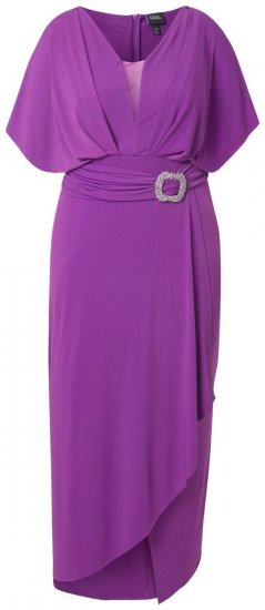 Ulla Popken 849533 Avondjurk Bessenrood - Avondjurken - Grote maten avondkleding